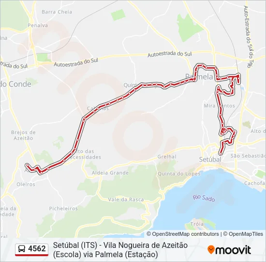 4562 Bus Line Map