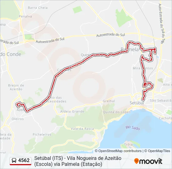 4562 Bus Line Map
