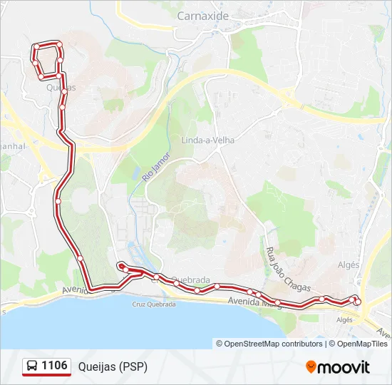 1106 Bus Line Map