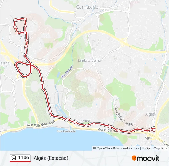 1106 Bus Line Map