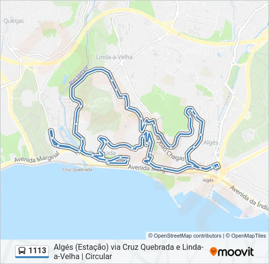 1113 Bus Line Map