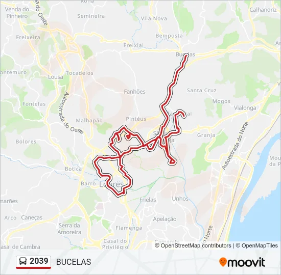 2039 Bus Line Map
