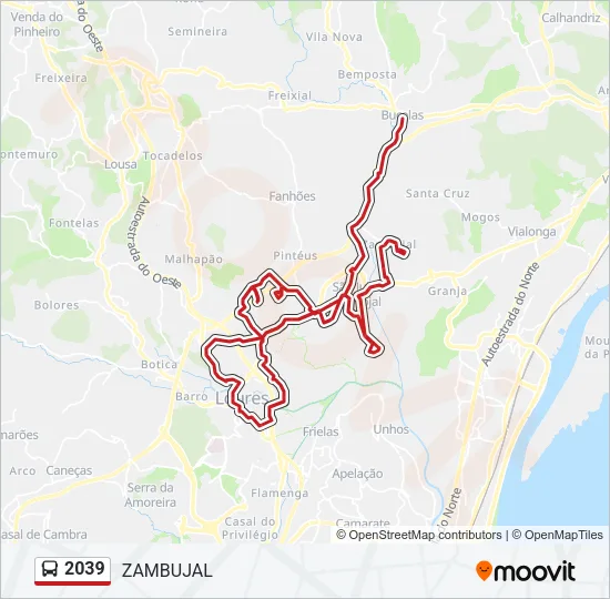 2039 Bus Line Map