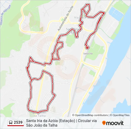 2539 Bus Line Map