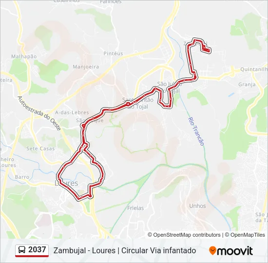 2037 Bus Line Map