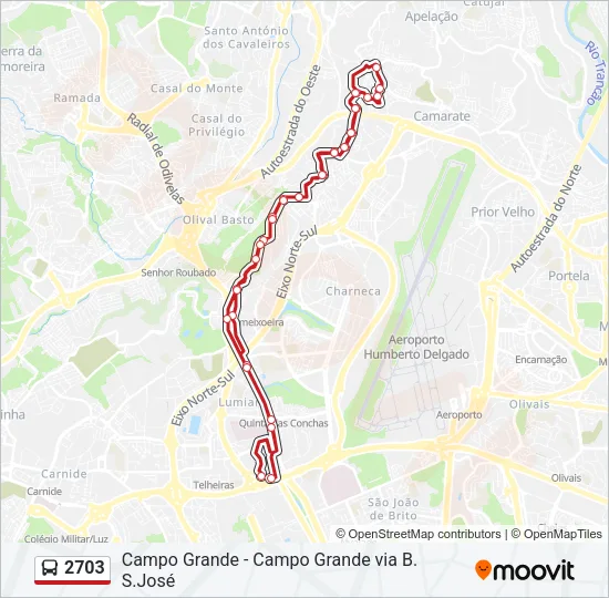 2703 Bus Line Map