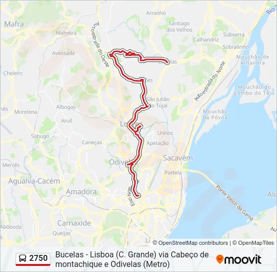 2750 Bus Line Map