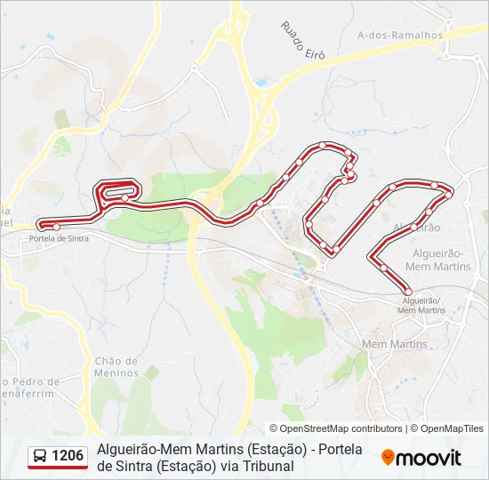 1206 Bus Line Map