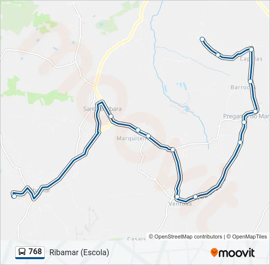 768 Bus Line Map
