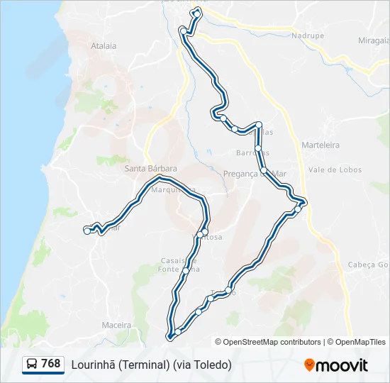 768 Bus Line Map
