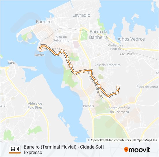 4 bus Line Map