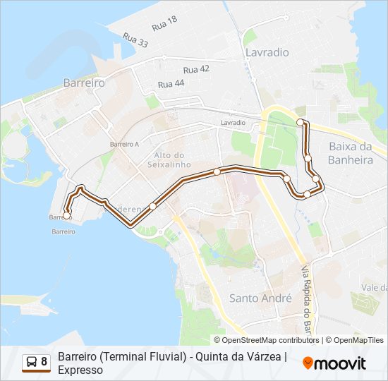 8 bus Line Map