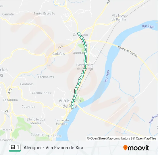 1 Bus Line Map