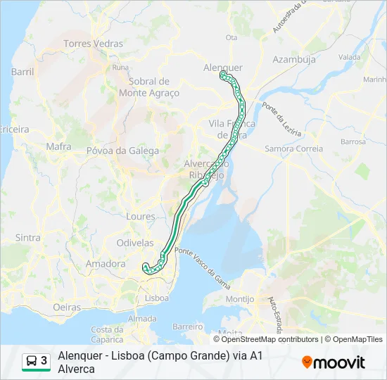 3 Bus Line Map