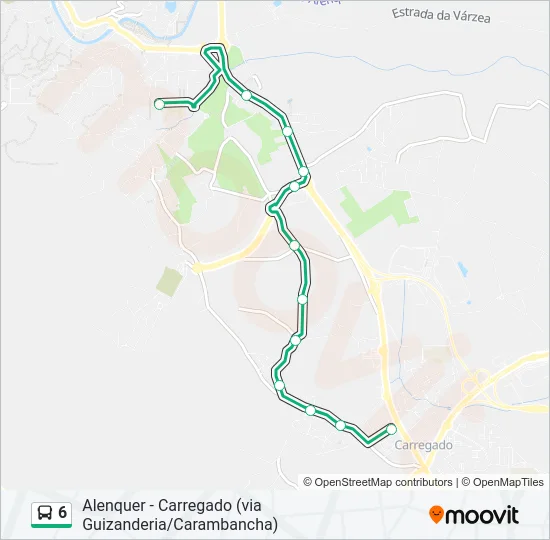 6 Bus Line Map