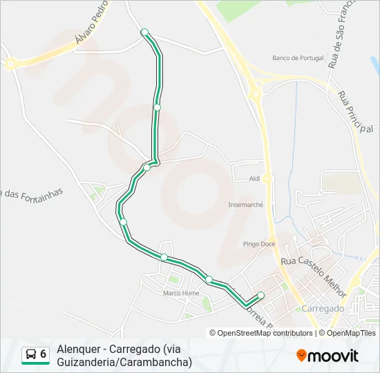 6 Bus Line Map