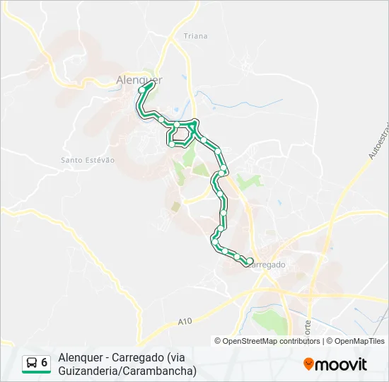 6 Bus Line Map