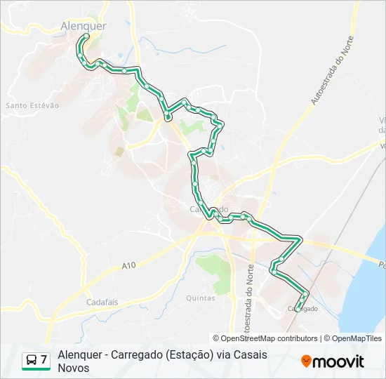 7 Bus Line Map