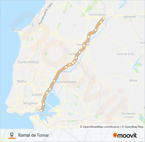 R. TOMAR Train Line Map