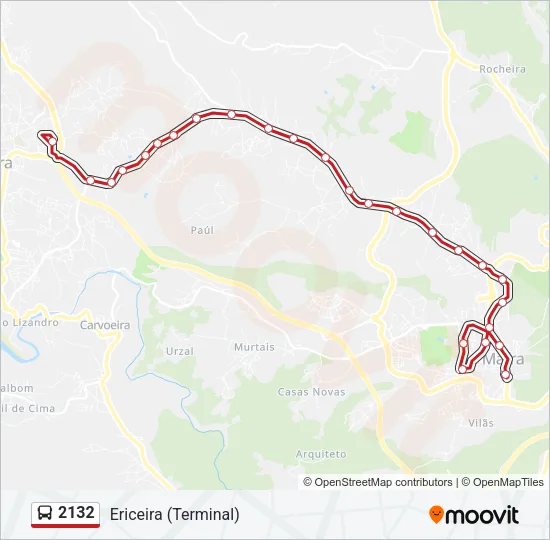 2132 Bus Line Map