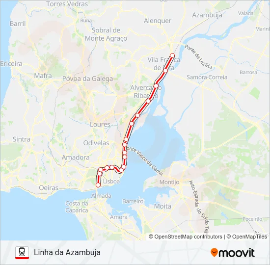 L. AZAMBUJA Train Line Map