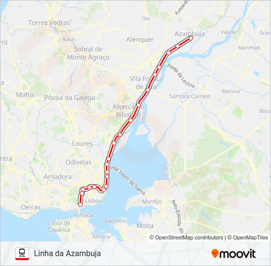 L. AZAMBUJA Train Line Map
