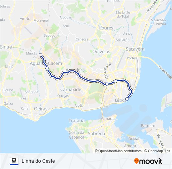 L. OESTE train Line Map