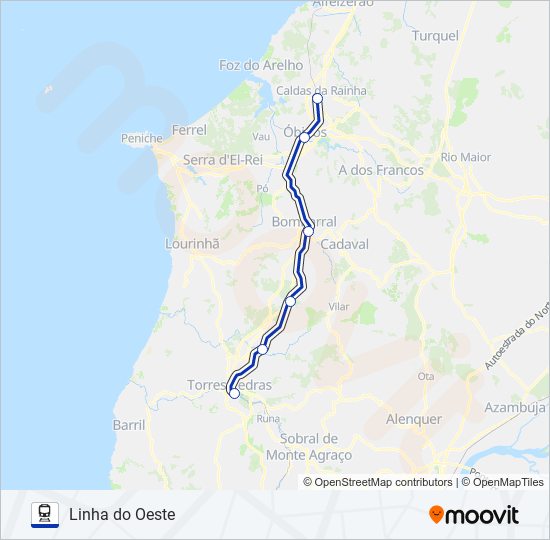 L. OESTE train Line Map