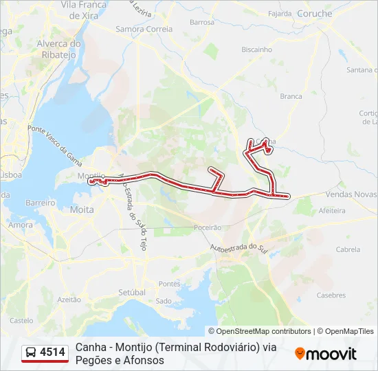 4514 Bus Line Map