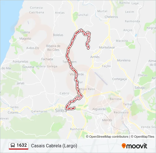 1632 Bus Line Map