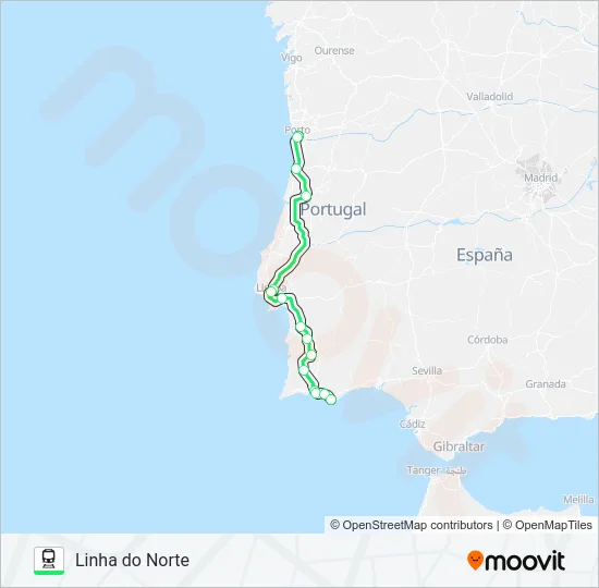 L. NORTE Train Line Map
