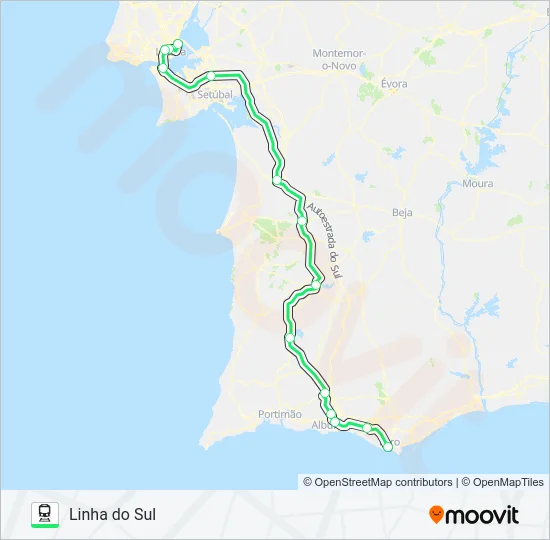 L. DO SUL Train Line Map