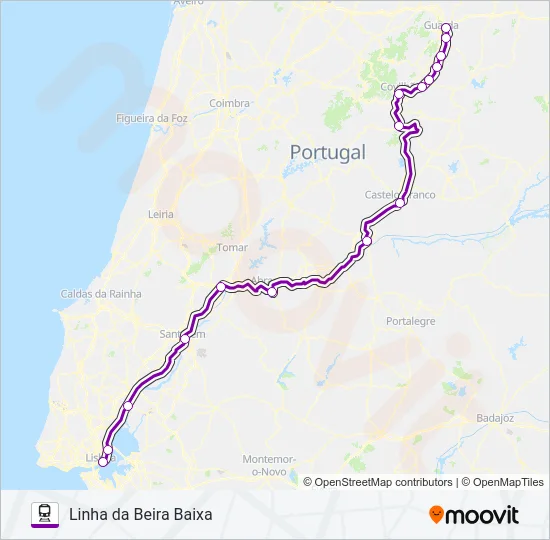 L. BEIRA BAIXA Train Line Map