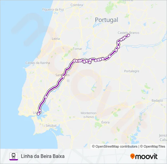 L. BEIRA BAIXA Train Line Map