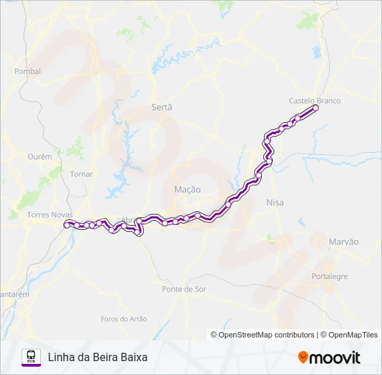L. BEIRA BAIXA Train Line Map