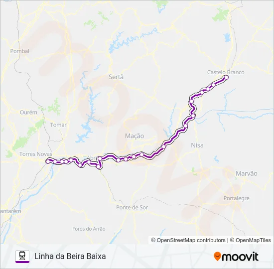 L. BEIRA BAIXA Train Line Map
