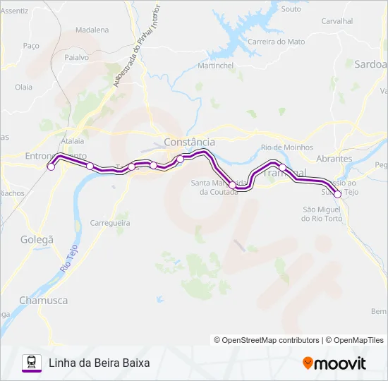 L. BEIRA BAIXA Train Line Map
