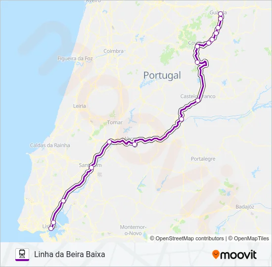 L. BEIRA BAIXA Train Line Map