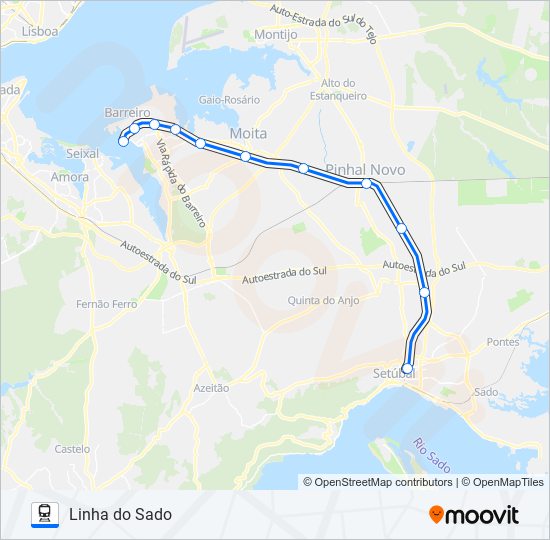 L. DO SADO train Line Map