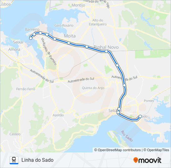 L. DO SADO train Line Map