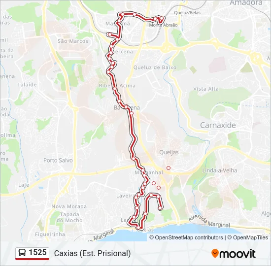 1525 Bus Line Map
