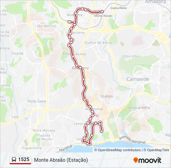 1525 Bus Line Map