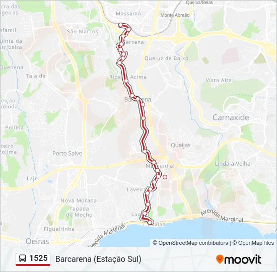 1525 Bus Line Map