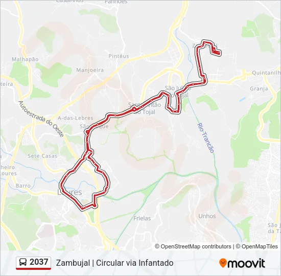 2037 Bus Line Map