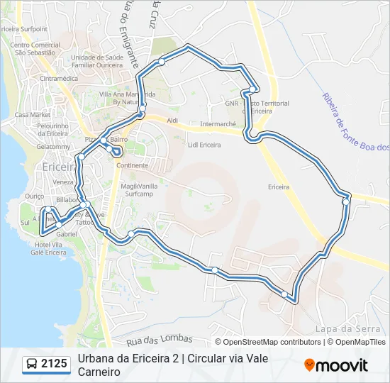 2125 Bus Line Map