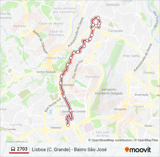 2703 Bus Line Map