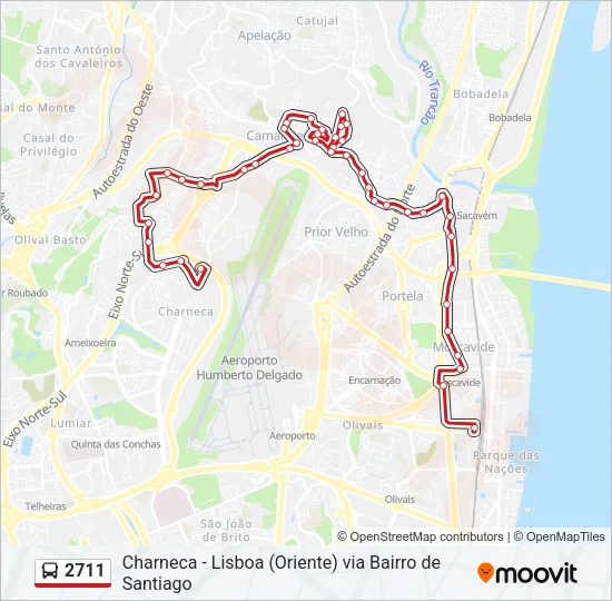 2711 Bus Line Map
