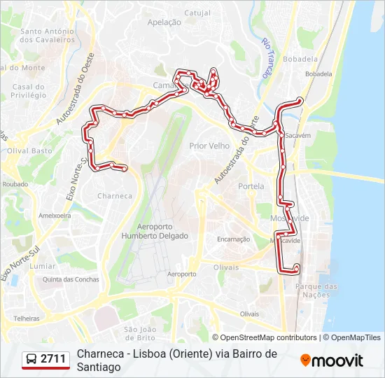 2711 Bus Line Map
