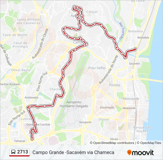 2713 Bus Line Map