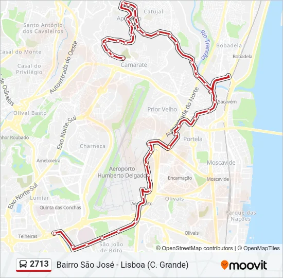 2713 Bus Line Map